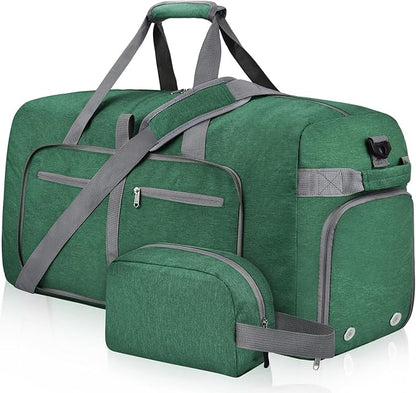 Felipe Varela Duffle Bag with Shoes Compartment and Adjustable Strap,Foldable Travel Duffel Bags for Men Women,Waterproof Duffel Bags