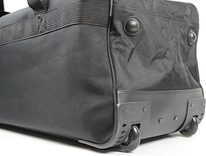 AMARO 36-Inch Rolling Duffle Bag with Wheels and Handle – Extra Large Travel Luggage with Multiple Compartments and Durable Polyester – Black/Grey