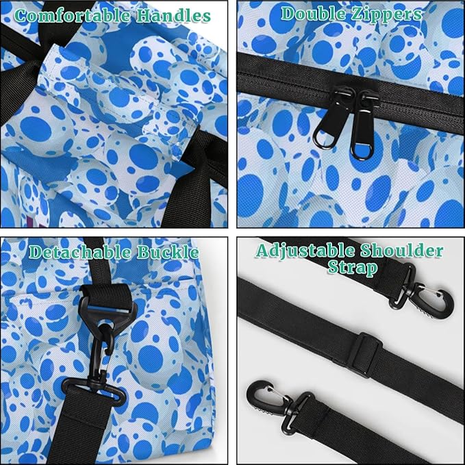 Personalized Duffel Bag for Kids Girls Boys, Dinosaur Custom Name Gym Bag Overnight with Padded Handles Carry On Weekend Sports Travel Bag for School Practice Gymnastics Ballet