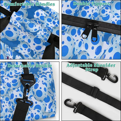 Personalized Duffel Bag for Kids Girls Boys, Dinosaur Custom Name Gym Bag Overnight with Padded Handles Carry On Weekend Sports Travel Bag for School Practice Gymnastics Ballet