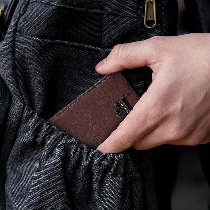 furid Card Wallet For Men Slim: Smart Rfid Minimalist Front Pocket Pop Up Wallet with ID Window - Stocking Stuffers Gifts Boxed for Husband Father at Birthday Anniversary