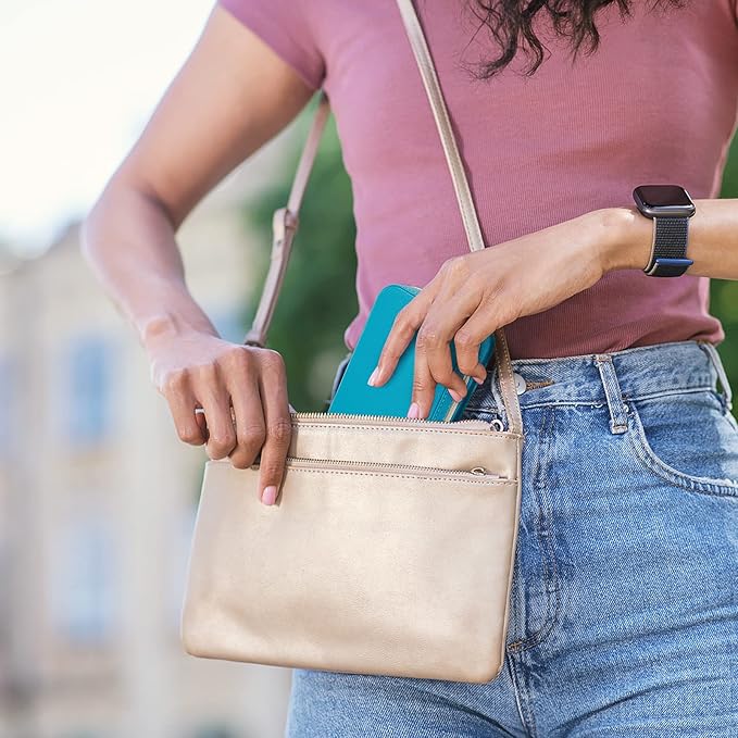 Small Travel Jewelry Organizers Box for women with PU Leather Portable Mini Jewelry Case with compartments for Necklace Rings Earrings,Luxury Giftable boxes. (Blue green, M)