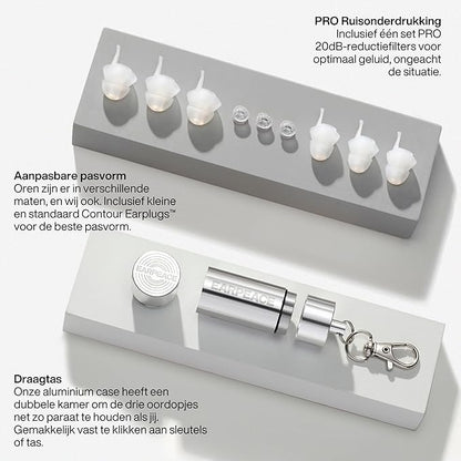 EARPEACE Music PRO - Concert Ear Plugs - Earplugs for Noise Reduction up to 20dB - High Fidelity Ear Plugs for Concerts, Musicians and Live Events - Reusable Earplugs - Includes Filter Set and Case