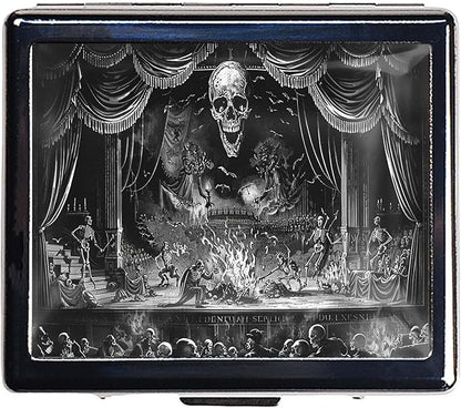 7 Days Chromed Shiny Silver Pill Organizer with Mirror Inside Has 8 Separate Compartments Rectangle,Versatile Storage for Medication - Ideal Travel Accessory (Dark Stage)