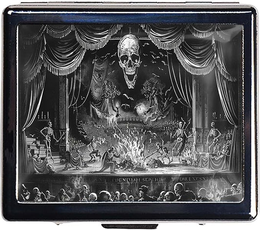 7 Days Chromed Shiny Silver Pill Organizer with Mirror Inside Has 8 Separate Compartments Rectangle,Versatile Storage for Medication - Ideal Travel Accessory (Dark Stage)