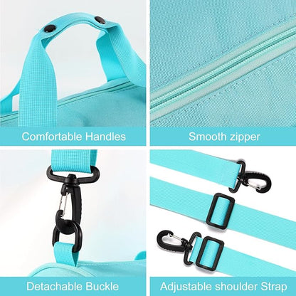 Dance Ballet Bag for Girls Sport Gym Duffle Bags Overnight Travel Bags Fun Dance Workout Duffel Bag Toddler Cute Bag for Dancers, Girls, Teens, Student Athletes (Bule)