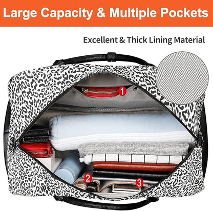 IBFUN Weekender Bags for Women, 21" Weekender Travel Bag, Travel Duffle Bag with Shoe Compartment Carry on Overnight Duffel Bag for Weekend Travel Business Trip, 3PCS