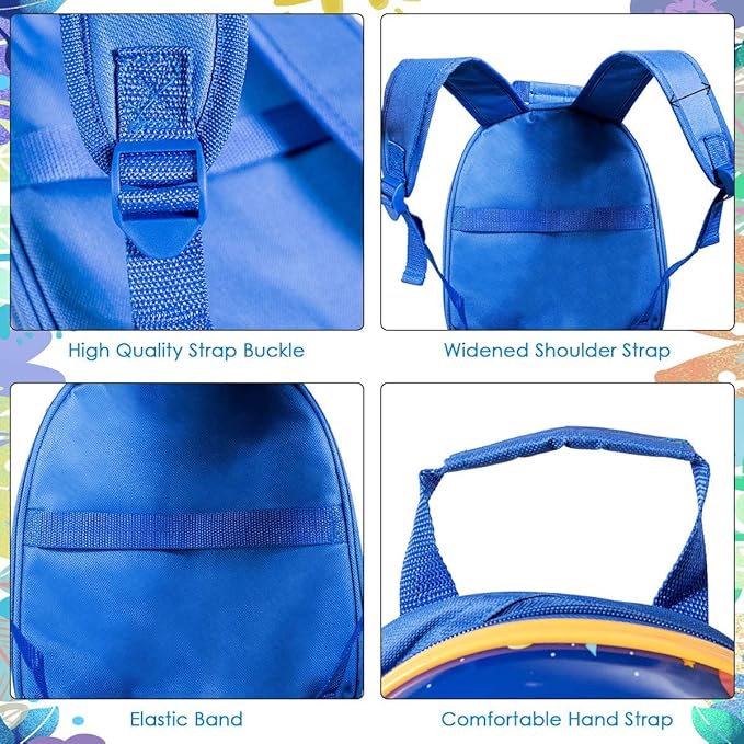 Goplus Kids Luggage Set, 12" & 18" Kids Carry On Luggage Set, Multi-directional Wheels Suitcase, Large Capacity Rolling Trolley Suitcase, Gift for Boys and Girls Toddlers Children Travel