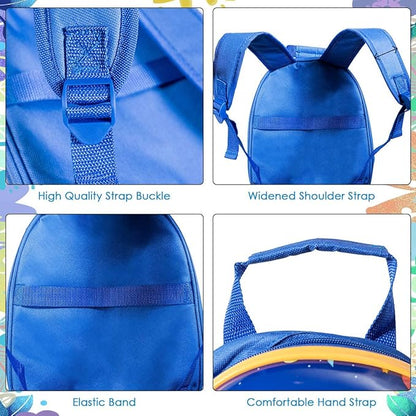 Goplus Kids Luggage Set, 12" & 18" Kids Carry On Luggage Set, Multi-directional Wheels Suitcase, Large Capacity Rolling Trolley Suitcase, Gift for Boys and Girls Toddlers Children Travel