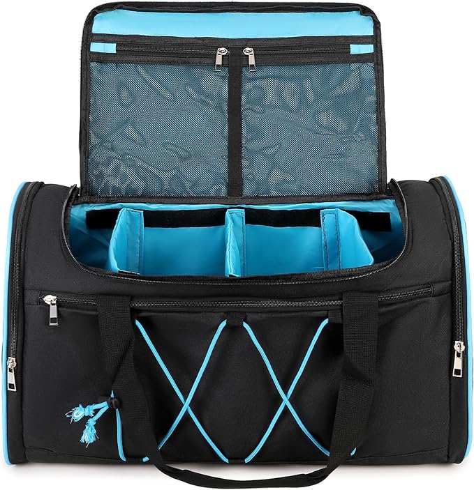 Sneaker Bag for Travel, Outdoor Sports Gym Bag Shoe Bags for 4 Pairs of Sneakers up to Size 14, Travel Duffel Bags with 3 Adjustable Dividers & Shoulder Strap, Sneakerhead Gift