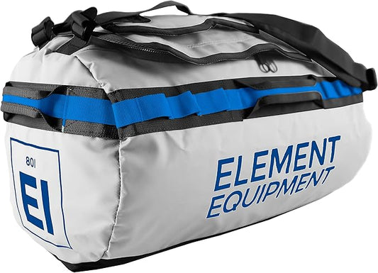 Element Equipment Trailhead Duffel Bag Shoulder Straps Waterproof Light Grey/Blue Small
