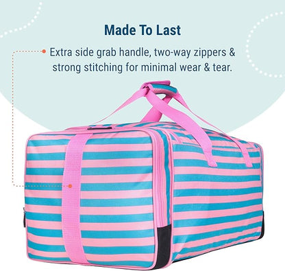 Wildkin Kids Weekender Duffel Bag – Carry-On Size for School, Travel, & Sleepovers