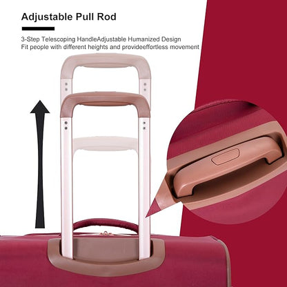 Travelhouse Luggage Set, Softside Suitcase 4-Piece (16/20/24/28), Expandable Lightweight Luggage Sets with Duffel Travel Bag,Suitcase with Double Spinner Wheels