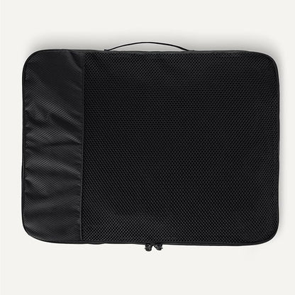 Amazon Essentials 4-Piece Packing Cubes Travel Accessories Set, Luggage Organizer with Double Zipper, Mesh Top, 100% Polyester, Large, Black (Previously Amazon Basics)