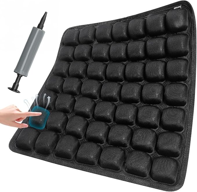 Inflatable Seat Cushionair Inflatable Chair Air Seat Car Portable Breathable Comfort Orthopedics Pain Pressure Relief Cushion,Adjustable Bubble,for Wheelchair,Car,Office,Home (49-Point Cushion)