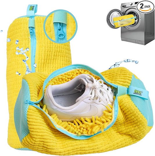 Shoe Washing Machine Bag for Washer and Dryer – Reusable Mesh Laundry Bag for Sneakers with YKK Zipper, 2-Pack