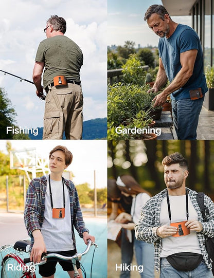 Portable Waist Fan, 10000mAh Battery Operated, Rechargeable Clip On Belt, 10 Speed, 12000RPM Strong Airflow, Max 24H Working Time, Personal Shirt fan for Outdoor Work Jobsite Farms