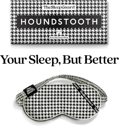 TheSleepGuard Pure Silk Sleep Mask [100% 6A Mulberry Silk, 22 Momme] Light Blocking Travel Essentials. Eye Masks for Sleeping. Black Oeko-Tex Blindfold. Eye Covers for Men & Women