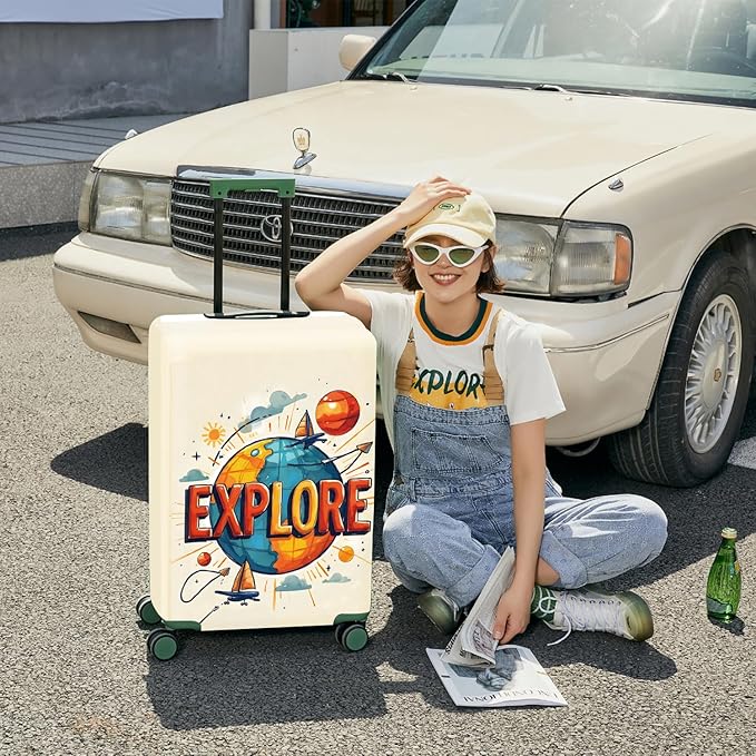 ANNA QUEEN Travel Luggage Cover Suitcase Protector Suitcase Cover Anti-Scratch,Stretchable Bag Cover Washable Durable Polyester