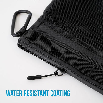 GOBAGS Production Zipper Bags - Electronics & Camera Accessories Bag - Cable organizer, Gear Accessory Pouch, Travel Camera Essentials (Large, Black)