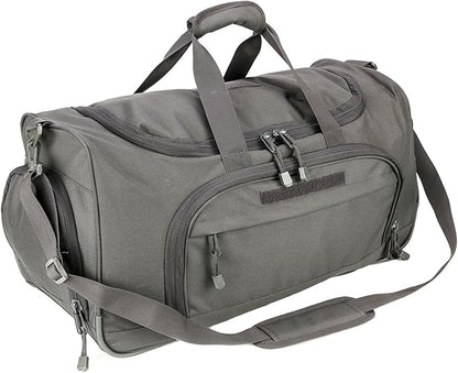 Military Tactical Outdoor Gym Bag Small Duffel Bag with Shoes Compartment for Sports Travel Camping Hunting (B-Grey)