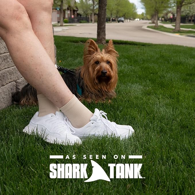 Apolla The Performance Compression Crew Socks for Men & Women, 20-30 mmHg, As Seen on Shark Tank, Ankle, No Show Sock, 1 pair