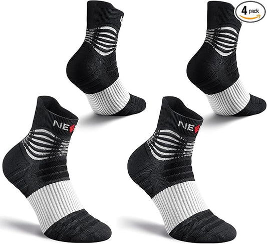 NEENCA Medical Compression Socks for Women & Men Circulation—2 Pairs, Ankle Compression Stockings for Pain Relief, Plantar Fasciitis, Swelling, Running, Nurses, Travel, Pregnancy, Flying. 20-30 mmHg