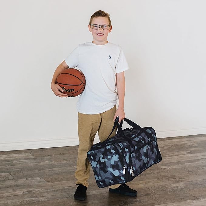 Wildkin Kids Weekender Duffel Bag – Carry-On Size for School, Travel, & Sleepovers