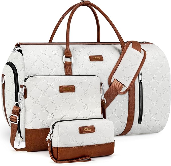 Convertible 2-in-1 Garment Bags for Travel, Carry On Garment Duffle Bag With Shoe Compartment Large Weekender Bag for Women Men Hanging Suitcase Suit Travel Duffel Overnight Bags 4pcs Set