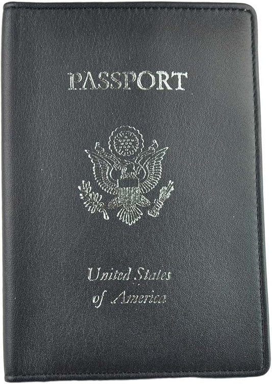 Royce Leather Rfid Blocking Passport Travel Document Organizer In Genuine Leather Packing Organizer, Blue 1