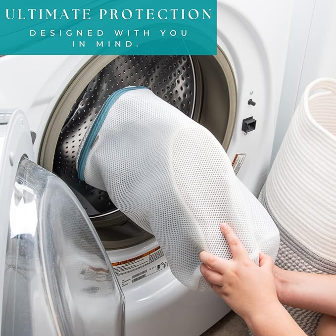 Premium Mesh Shoe Laundry Bags – Double-Layered Protection, Fits Up to Size 15, Durable Zipper, Travel-Friendly – 2 Pack