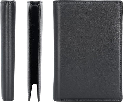 Polare Functional RFID Blocking Leather Passport Holder Travel Bifold Wallet For Men