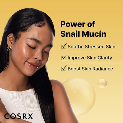 COSRX All About Snail Mucin Korean Skin Care Set, Mini Travel Essentials, Travel Size Gift Set with Snail Mucin Face Wash, Serum, Moisturizer & Eye Cream, Rejuvenating Kit, Stocking Stuffers