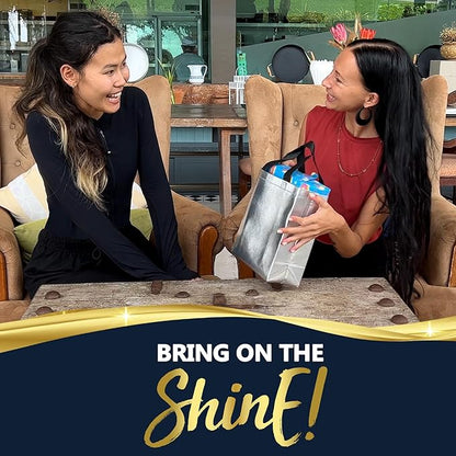 Nush Nush Silver Gift Bags Bulk Medium Size - Set of 30 Reusable Gift Bags with Handles - Bulk Goodie Bag for Birthday Party, Christmas, Thanksgiving, Wedding, Bridal Shower, Return Gifts - 8X4X10