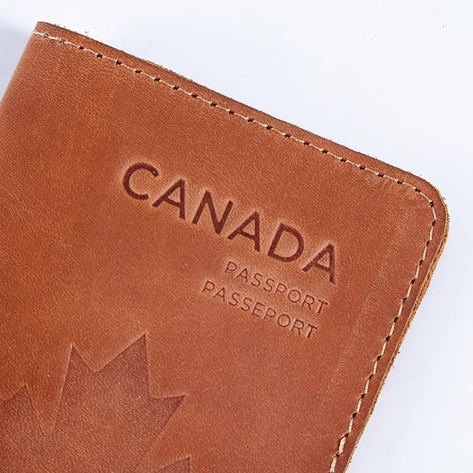 INCARNE Leather Passport Holder for Travel - Passport Case - Passport Wallet for Men - Passport Cover for Women Sleeve Protector - Travel Essentials Vacation Luggage Travel Gifts - Vintage Cognac