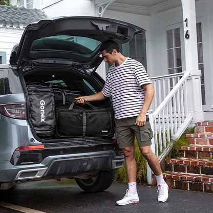 Gonex 40L 60L 80L 100L 150L Large Foldable Travel Duffle Bag with Shoes Compartment, Packable Lightweight Water Repellent Duffel Bag for Camping Gym Weekender Bag