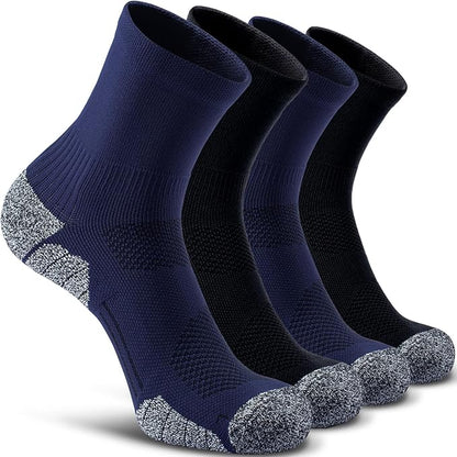 CWVLC Compression Athletic Quarter Socks Cushioned for Men Women