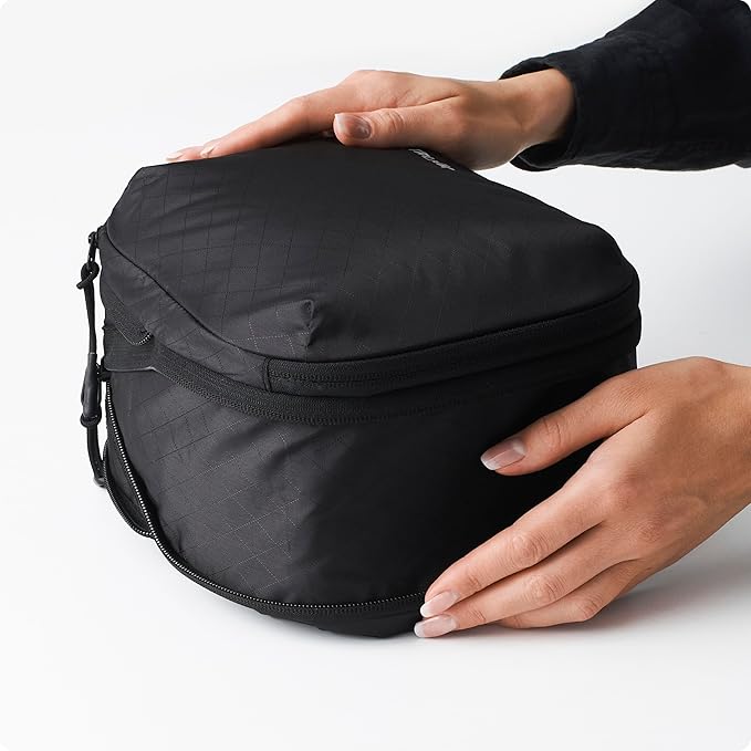 Aerotrunk Ultralight Compression Packing Cubes - Lightweight Travel Organizers for Suitcases and Luggage (6-Pack, Black)