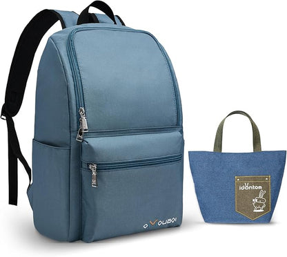 OMOUBOI Casual Daypacks Superbreak Backpack 14 inch Laptop Backpack for Women & Men Fits Tourism Business (Steelblue)