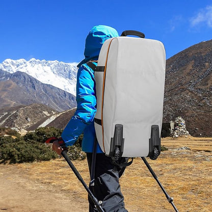 Vomgomfom 32" Soft-Sided Foldable Wheeled Travel Duffel Bag,Expandable 110L to 140L Rolling Cargo Bag with 2 Wheels and Multiple Pockets,Grey