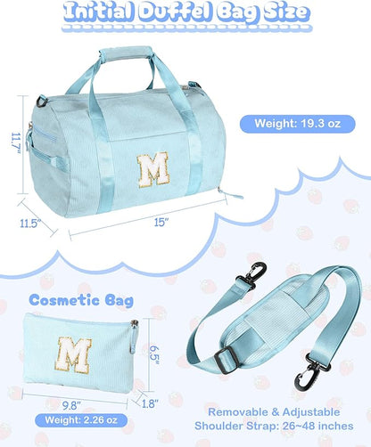 8 Year Old Girl Birthday Gifts, Girls Gym Bag, Kids Personalized Dance Bags with Shoe Compartment, Customized Travel Tote with Toiletry Bag, Gift for Grandkids (Letter Y)
