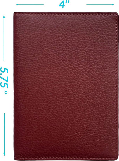 Personalized Monogrammed Merlot Leather RFID Passport Wallet and Luggage Tag