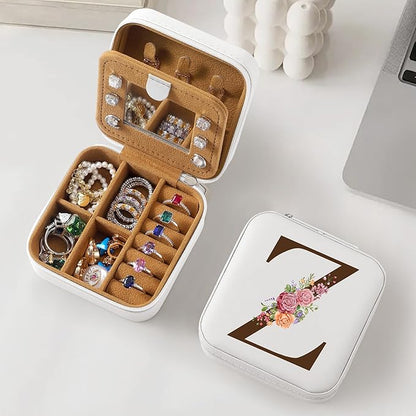 Parima Christmas Stocking Stuffers Gifts Employee Gifts for Women - Employee Appreciation Gifts, Employee Gifts, Thank You Gifts for Employee, White Initial Jewelry Case Jewelry Box - Letter Z, White