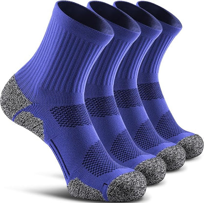 CWVLC Cushioned Compression Sport Quarter Socks for Men Women Youth