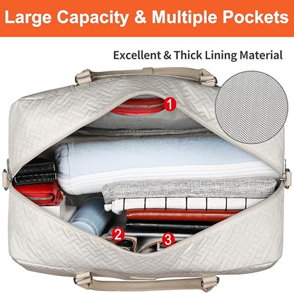 IBFUN Weekender Bags for Women, 21" Weekender Travel Bag, Travel Duffle Bag with Shoe Compartment Carry on Overnight Duffel Bag for Weekend Travel Business Trip, 3PCS