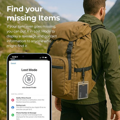 OTIC Wallet Tracker Card, Ultra-Thin 1.7MM Rechargeable Finder, Works with Apple Find My (iOS Only), Item Locator for Luggage Tags, Passports, Phone, IP67 Waterproof, (2-Pack)