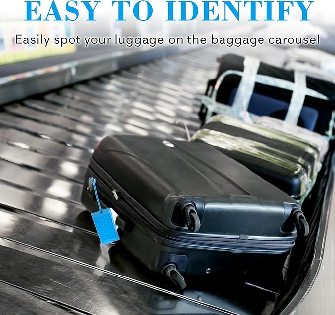30 Pack Luggage Tags for Suitcases, Airplane Travel Essentials for Flying, International Travel Must Haves, and Luggage Accessories by Sodsay
