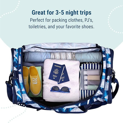 Wildkin Kids Weekender Duffel Bag – Carry-On Size for School, Travel, & Sleepovers