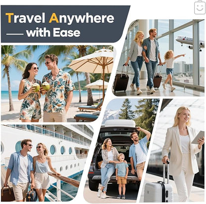 Veken 2/6/9/11 Set Compression Packing Cubes for Travel Essentials,Compressible Expandable Large Luggage Suitcase Organizer Bags for Clothing,Durable Space Saver Storage Bags(Black)