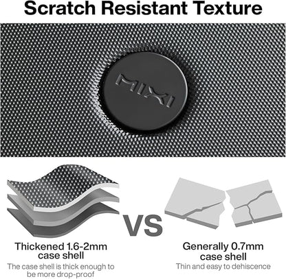 mixi Upgrade Carry on Luggage 14 Inch Underseat Personal Item Suitcases with Spinner Wheels, Hardside Rolling Suitcase PC with TSA Lock Lightweight Travel Case, Fine Grid Black